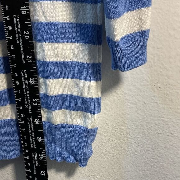 Pendleton ladies sweater cardigan small blue white nautical academia casual day - Picture 7 of 11